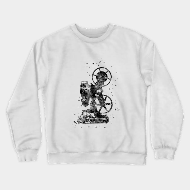 Vintage film movie projector Crewneck Sweatshirt by RosaliArt